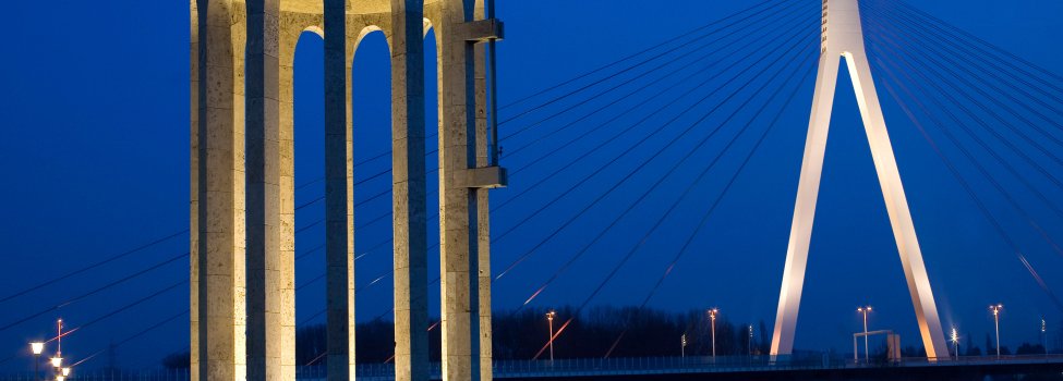 Der Pegelturm am Deich – das Kennzeichen der Stadt Neuwied. Foto: Stadt Neuwied