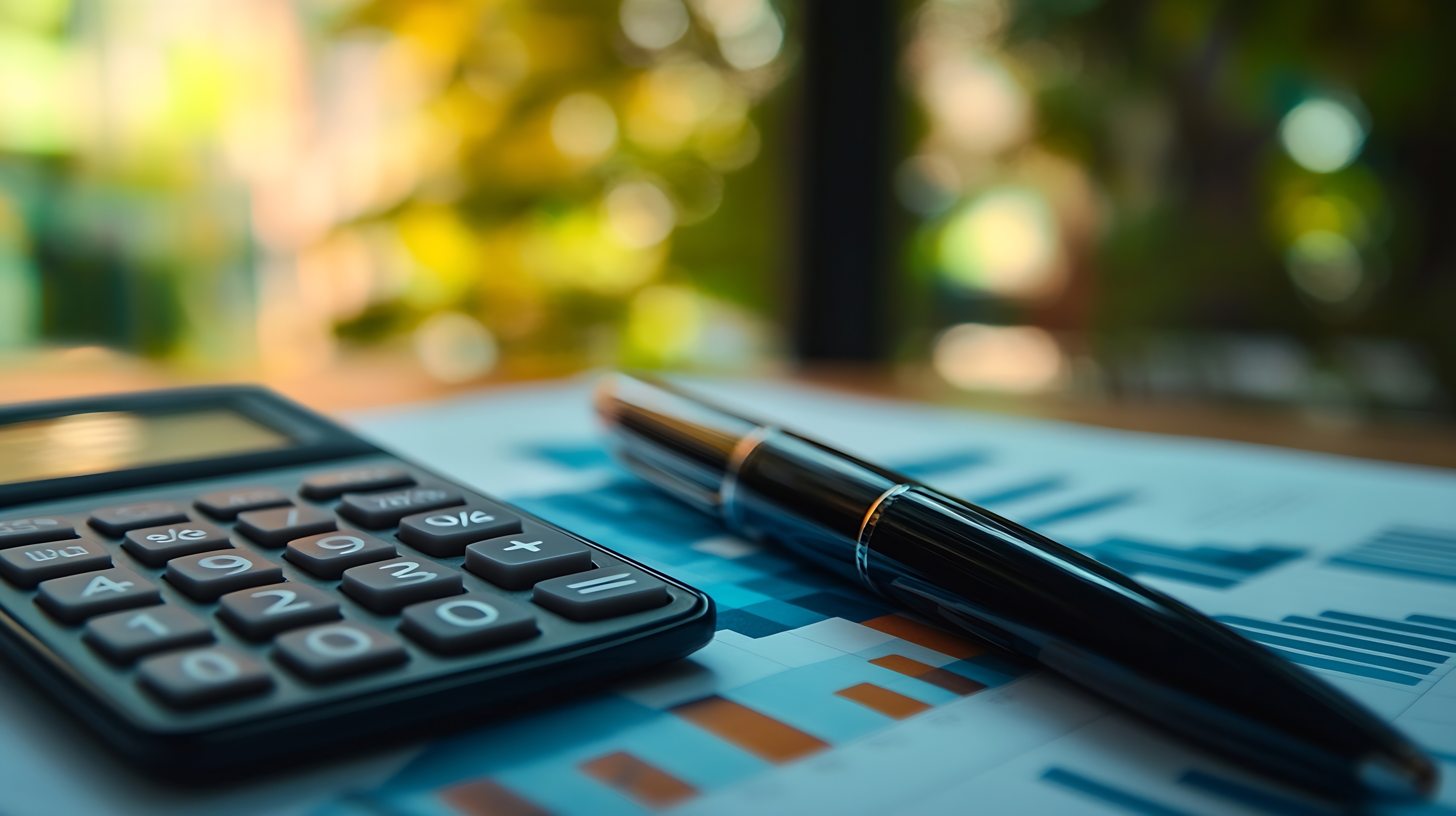 Auf dem Bild sind Unterlagen zu sehen , die steigende Ausgaben aufzeigen. Daneben ein Tachenrechner und ein Stift, die eine Analyse des Kostenanstiegs symbolisieren sollen. 