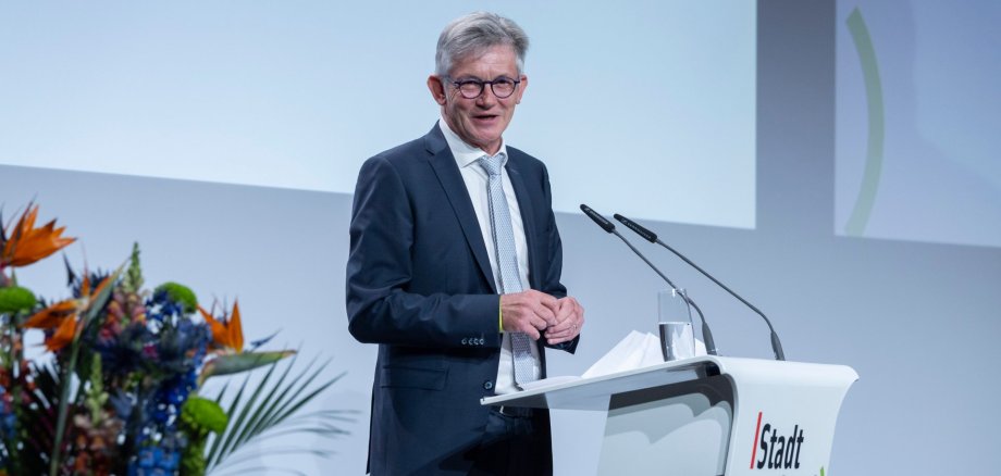 Ralph Spiegler am Rednerpult.