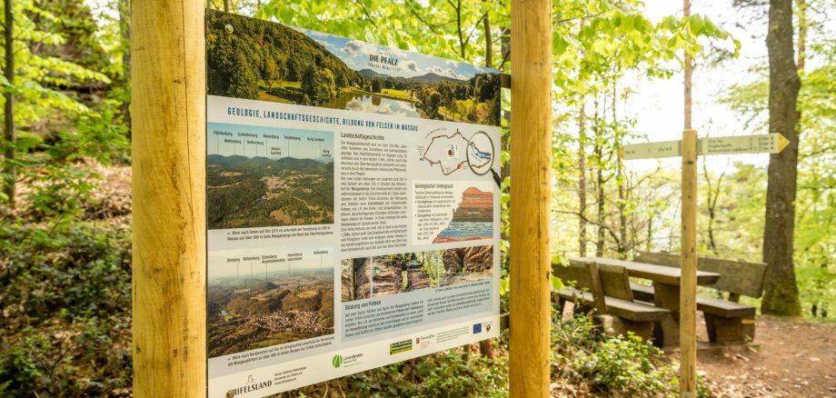 Infotafel am Klima- und Naturerlebnispfad in Silz.