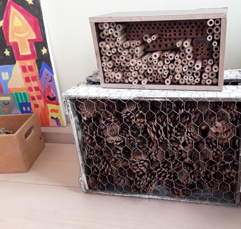 Den häufig gebrauchten Begriff „Insektenhotel“ mag Naturbotschafter Klaus Altmeyer nicht besonders. Das, was in Friedelsheim entstanden ist, nennt er lieber Insekten-Kinderstuben. Den häufig gebrauchten Begriff „Insektenhotel“ mag Naturbotschafter Klaus Altmeyer nicht besonders. Das, was in Friedelsheim entstanden ist, nennt er lieber Insekten-Kinderstuben.